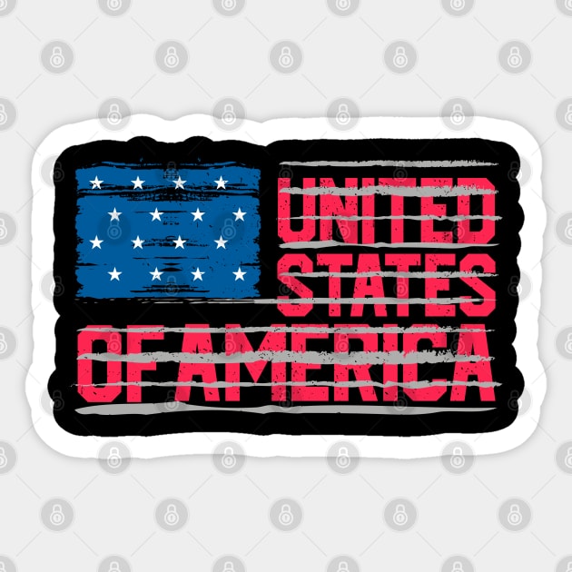 USA Flag Sticker by TambuStore